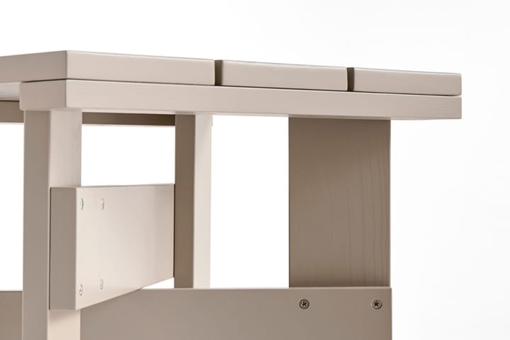 Crate Low Table Tisch 45x45x40 cm Kiefernholz lackiert - London fog - HAY