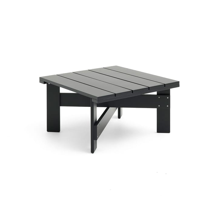 Crate Low table Tisch 75,5x75,5 cm Kiefernholz lackiert - Black - HAY