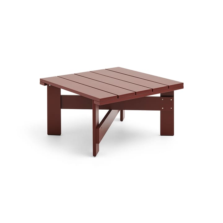 Crate Low table Tisch 75,5x75,5 cm Kiefernholz lackiert - Iron red - HAY