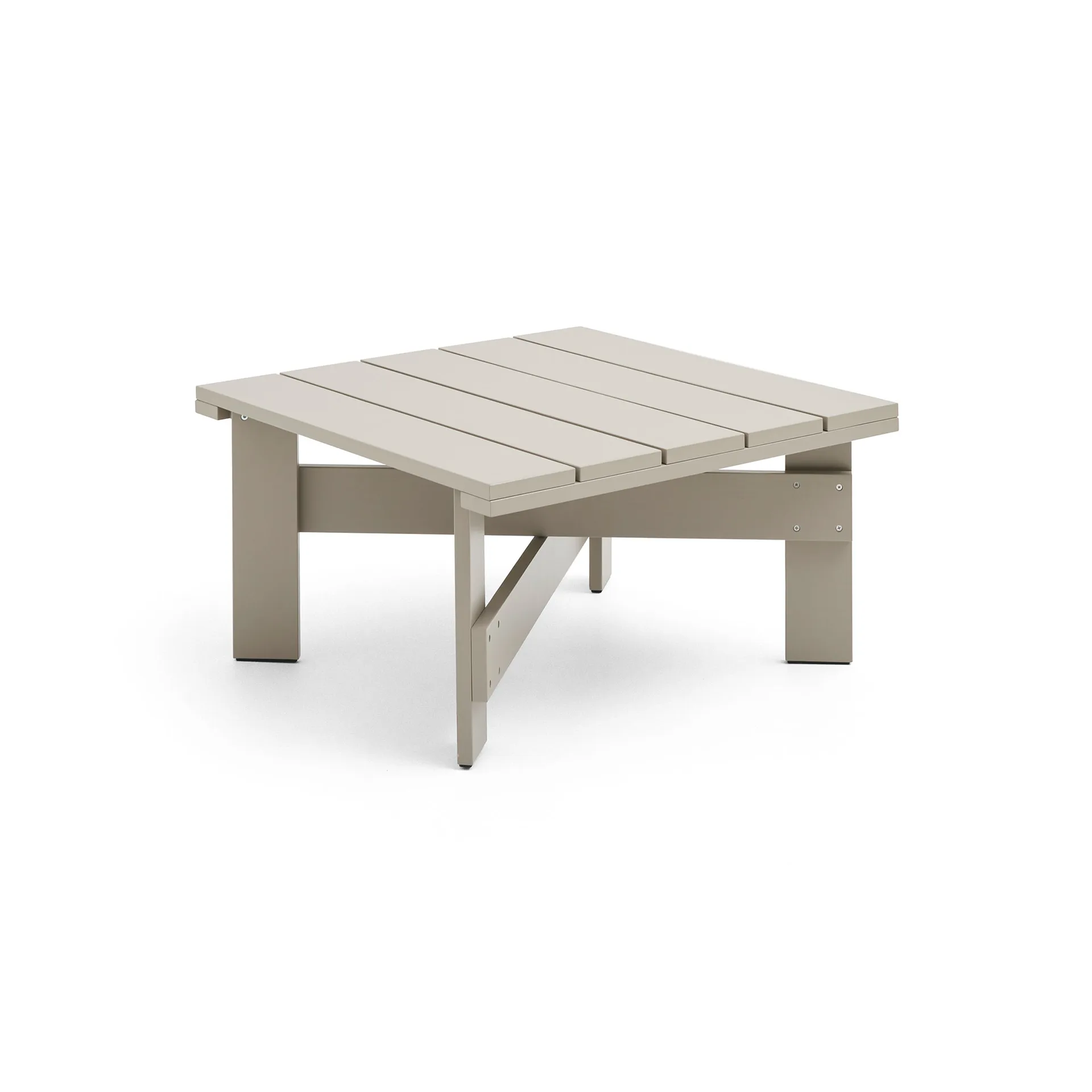 Crate Low table Tisch 75,5x75,5 cm Kiefernholz lackiert, London fog HAY