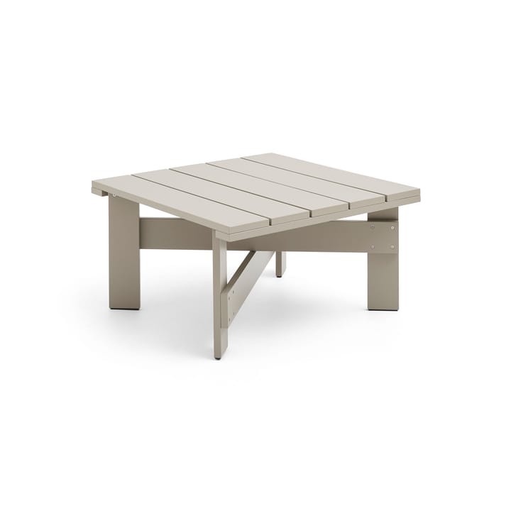 Crate Low table Tisch 75,5x75,5 cm Kiefernholz lackiert - London fog - HAY