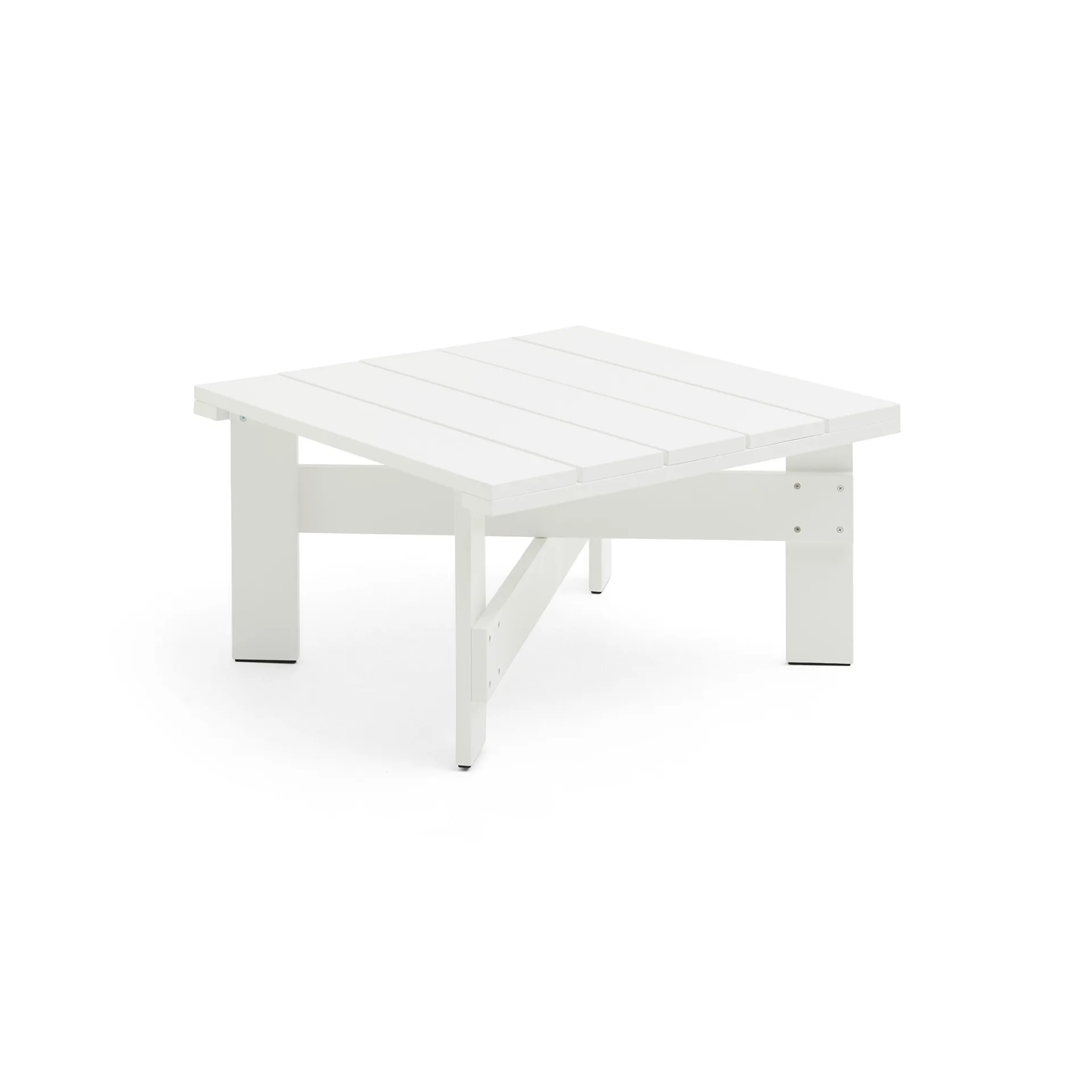 Crate Low table Tisch 75,5x75,5 cm Kiefernholz lackiert, White HAY