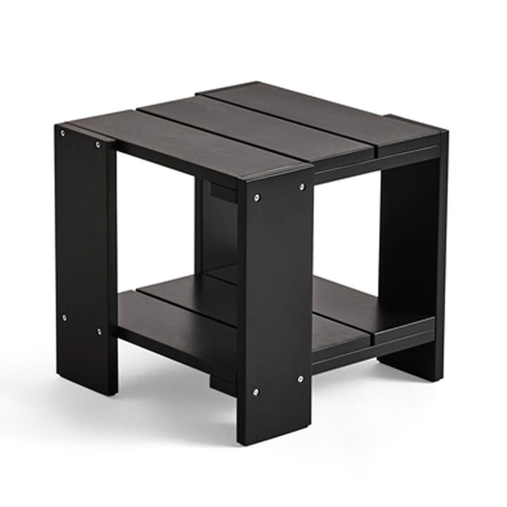 Crate Side Table Tisch 49,5x49,5x45 cm Kiefernholz lackiert - Black - HAY