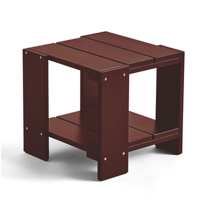Crate Side Table Tisch 49,5x49,5x45 cm Kiefernholz lackiert - Iron red - HAY