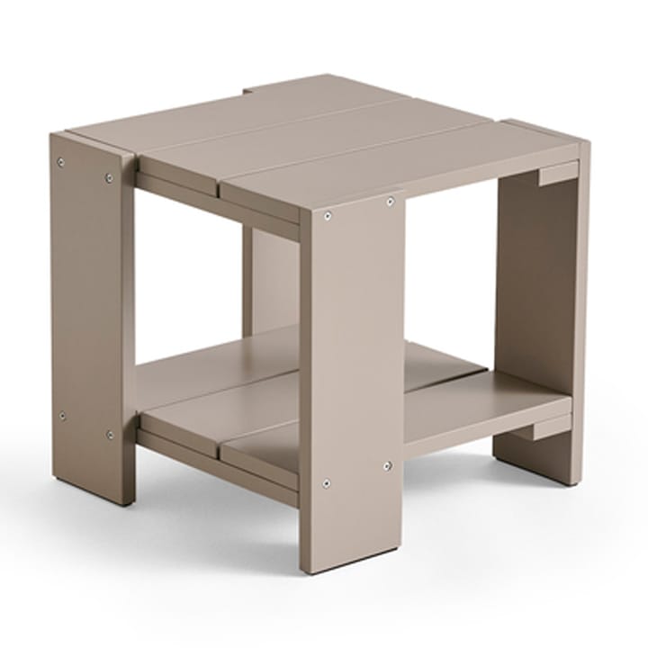 Crate Side Table Tisch 49,5x49,5x45 cm Kiefernholz lackiert - London fog - HAY