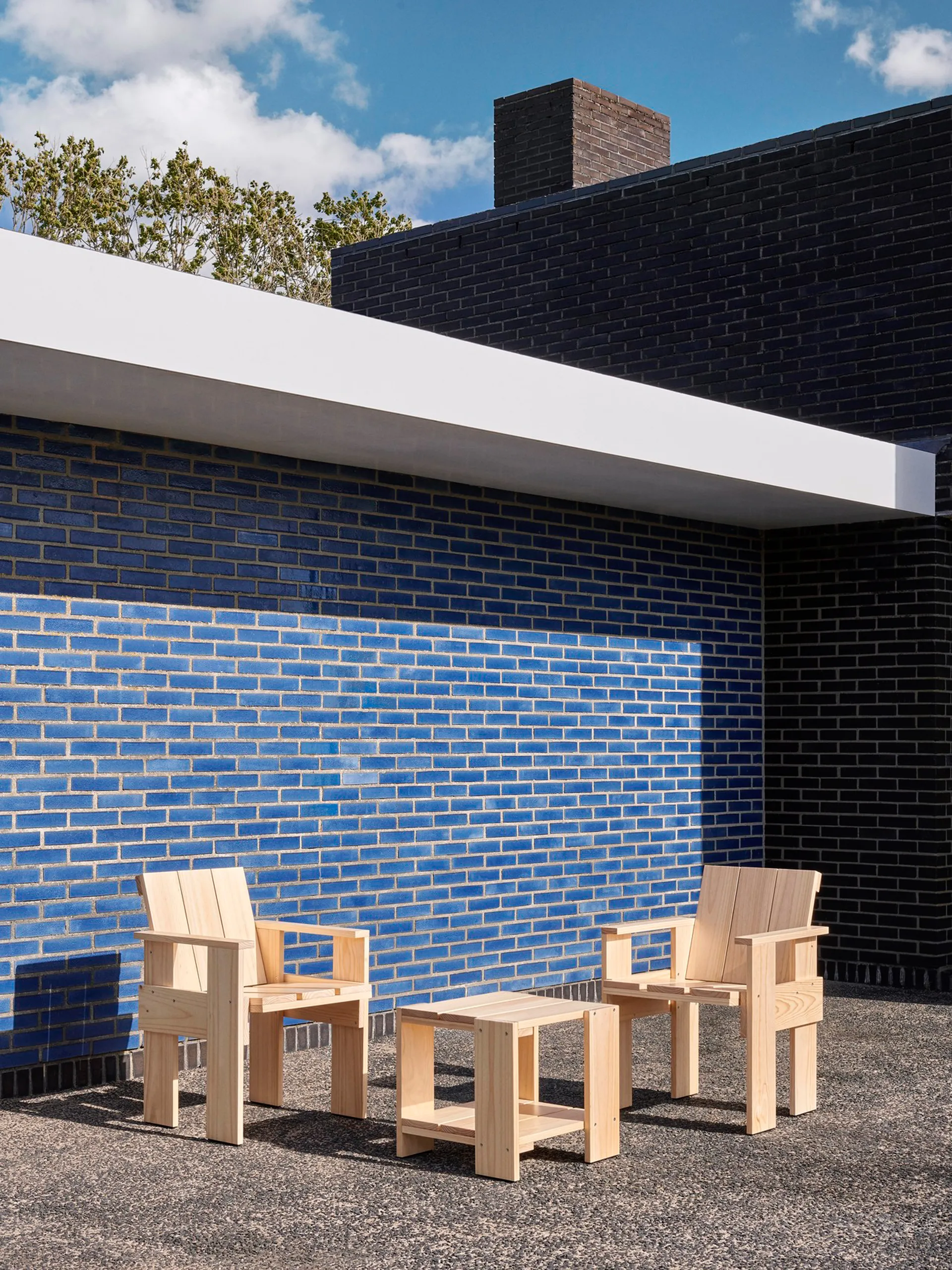 Crate Side Table Tisch 49,5x49,5x45 cm Kiefernholz lackiert, Water-based lacquered pinewood HAY