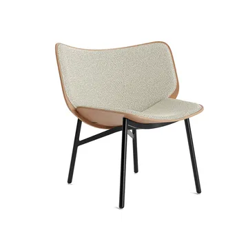 Dapper Loungesessel - Coda 100 white-Eiche-schwarzes Gestell - HAY