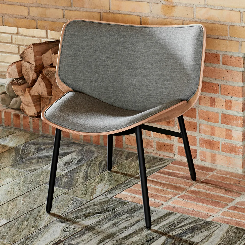 Dapper Loungesessel, Steelcut 190 black-dusty grey Eiche-grau Gestell HAY