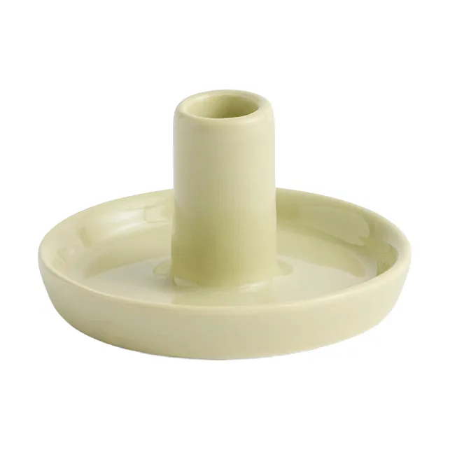 Disc Kerzenhalter - Soft pistachio, Ø7x4 cm - HAY