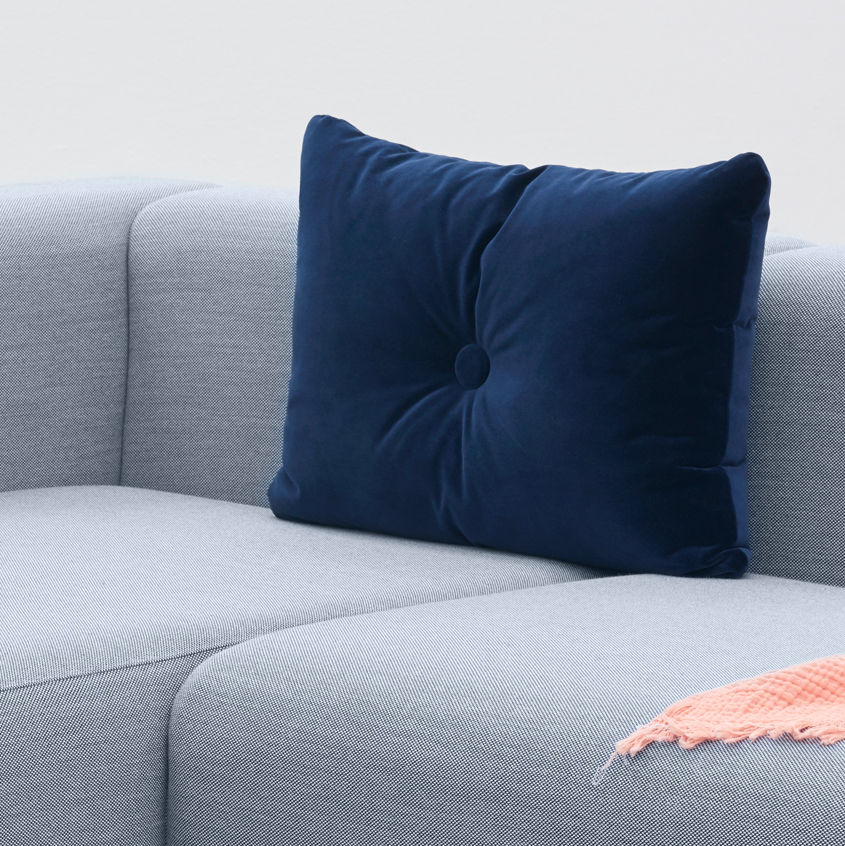 Dot Cushion Soft 1 Dot Kissen 45 x 60cm Navy