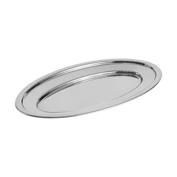 Essential Steel Servierplatte - Edelstahl, oval, Medium - HAY