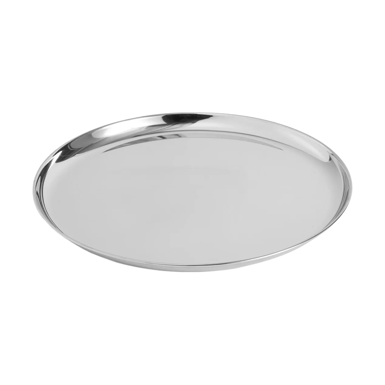 Essential Steel Servierplatte, Edelstahl, rund, Medium HAY