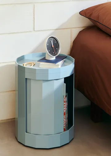 Facet Cabinet 100 Beistelltisch - Misty blue - HAY