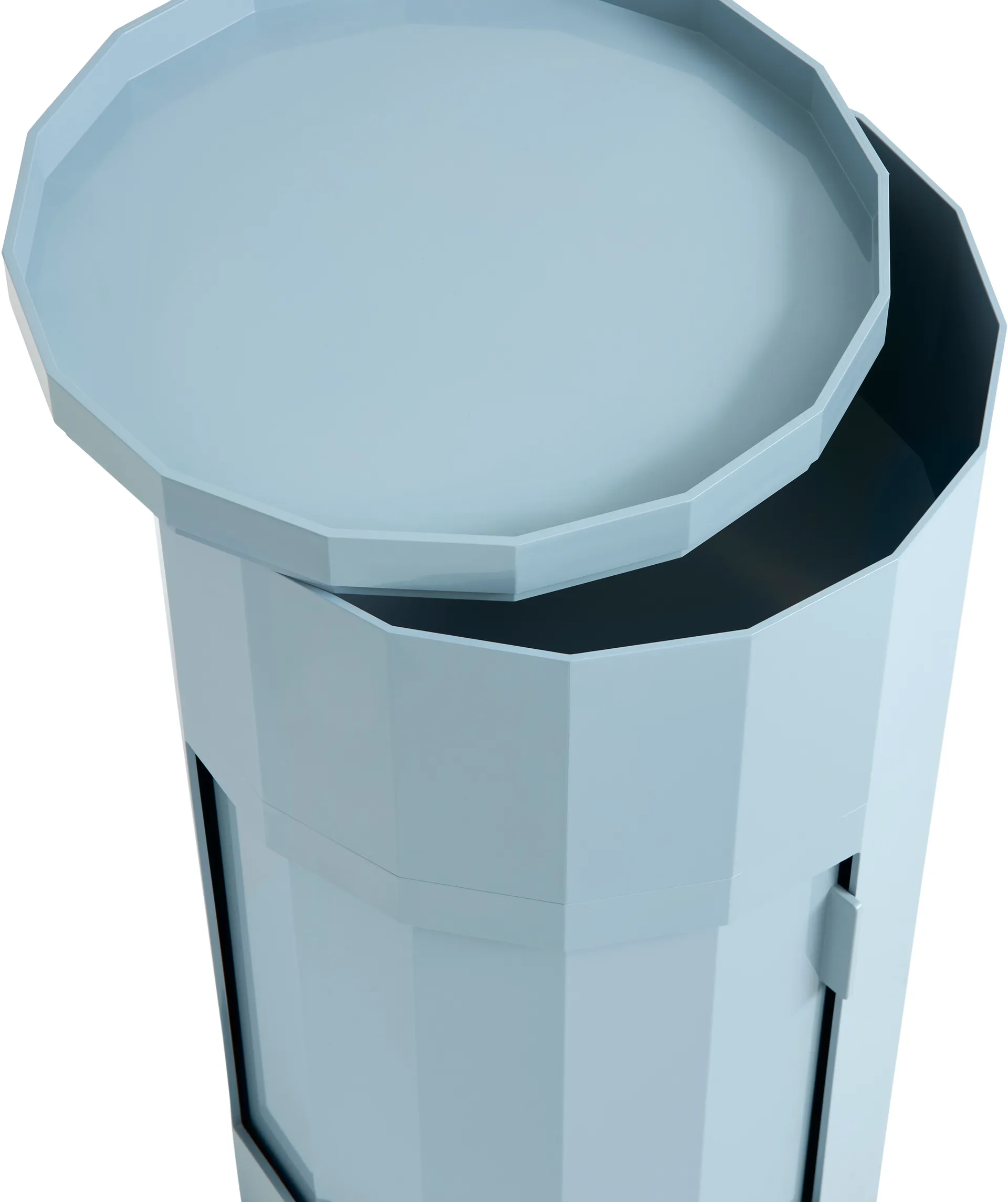 Facet Cabinet 110 Beistelltisch, Misty blue HAY