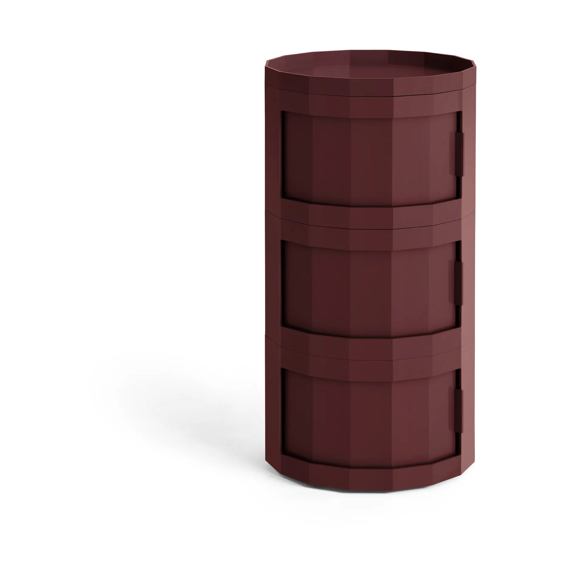 Facet Cabinet 30 Beistelltisch, Burgundy HAY