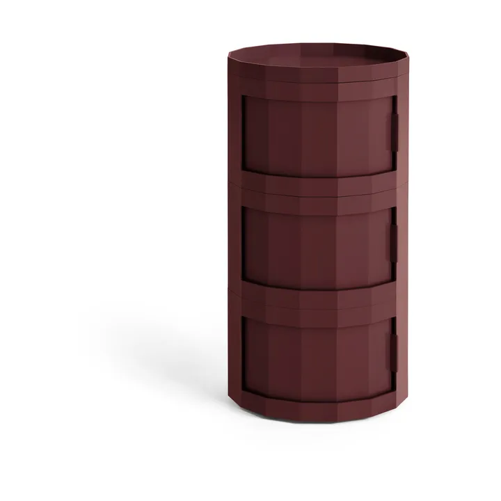 Facet Cabinet 30 Beistelltisch - Burgundy - HAY