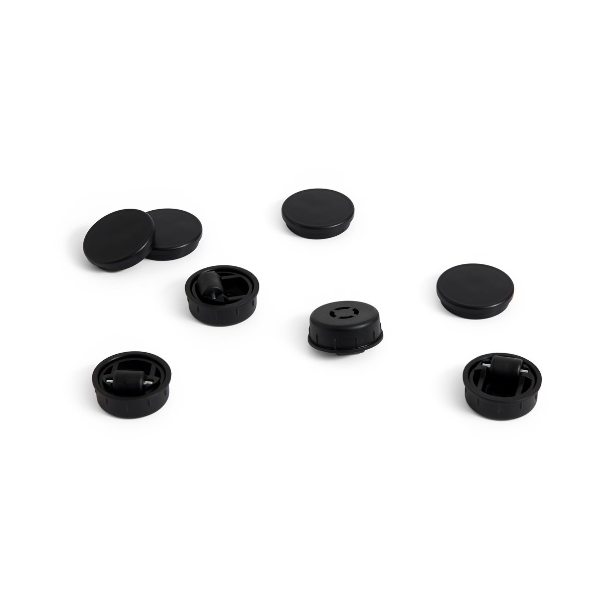 HAY Facet Cabinet Füße und Räder 4er Pack Black
