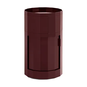 Facet Cabinet high Beistelltisch Füße/Räder 66 cm - Burgundy - HAY