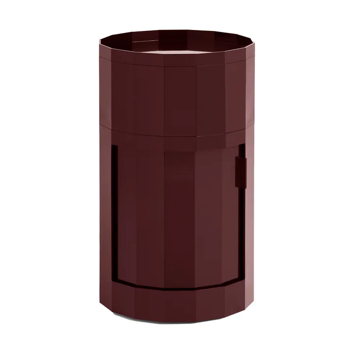 Facet Cabinet high Beistelltisch Füße/Räder 66 cm - Burgundy - HAY
