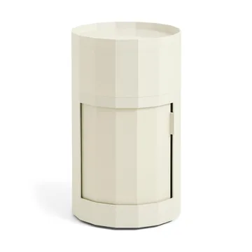 Facet Cabinet high Beistelltisch Füße/Räder 66 cm - Eggshell - HAY