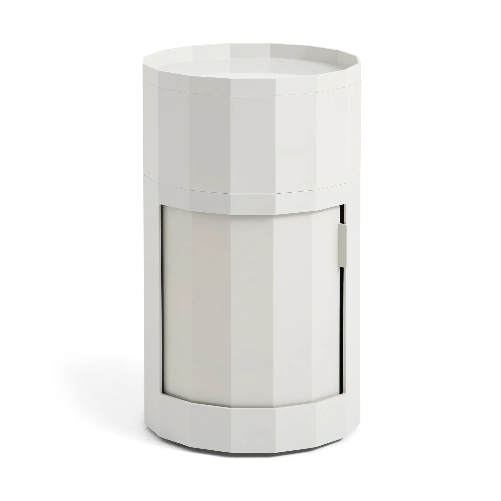 Facet Cabinet high Beistelltisch Füße/Räder 66 cm, Misty grey HAY