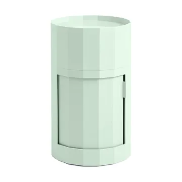 Facet Cabinet high Beistelltisch Füße/Räder 66 cm - Soft mint - HAY