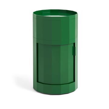 Facet Cabinet high Beistelltisch Füße/Räder 66 cm - Spinach green - HAY