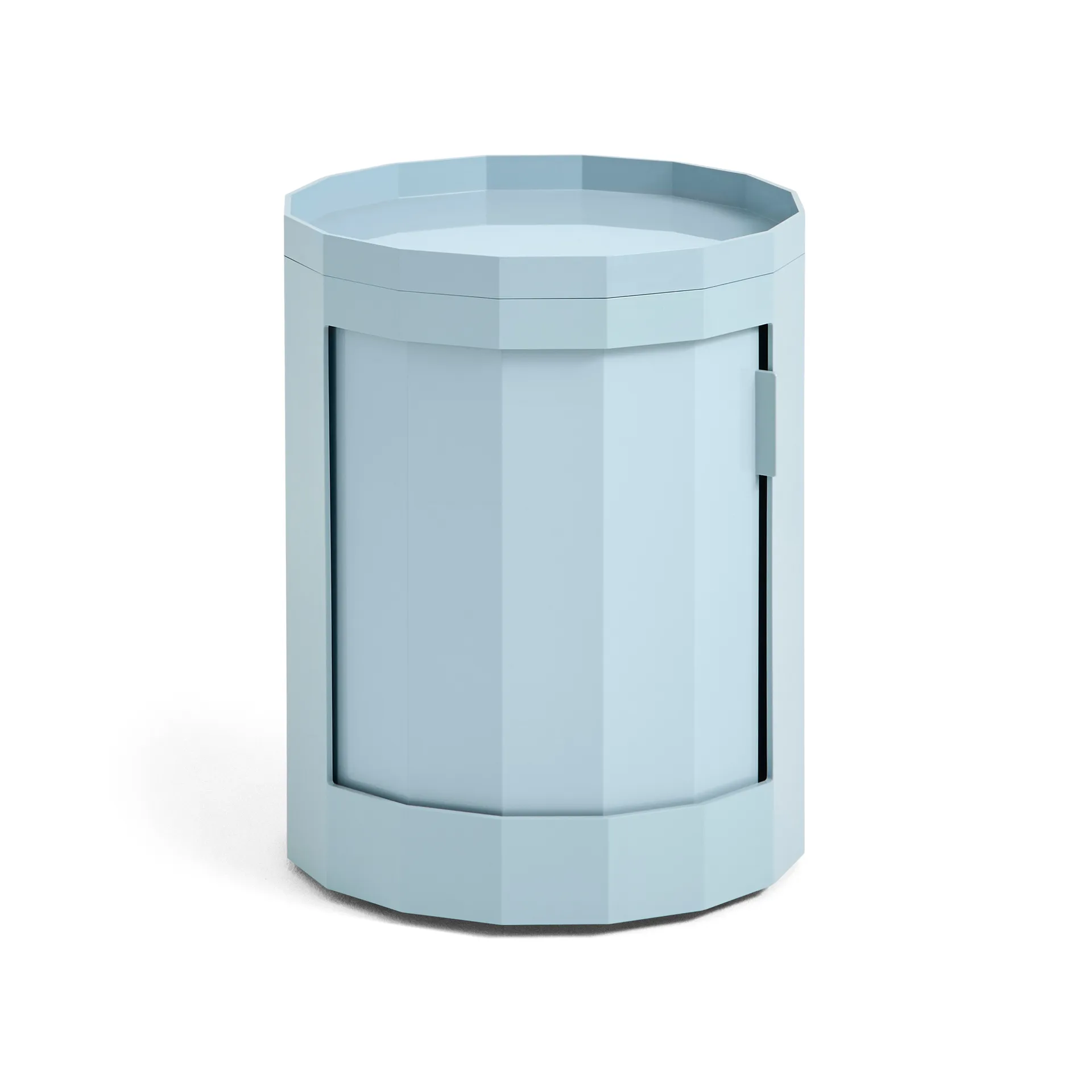 Facet Cabinet low Beistelltisch Füße/Räder 49 cm, Misty blue HAY