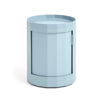 Facet Cabinet low Beistelltisch Füße/Räder 49 cm - Misty blue - HAY