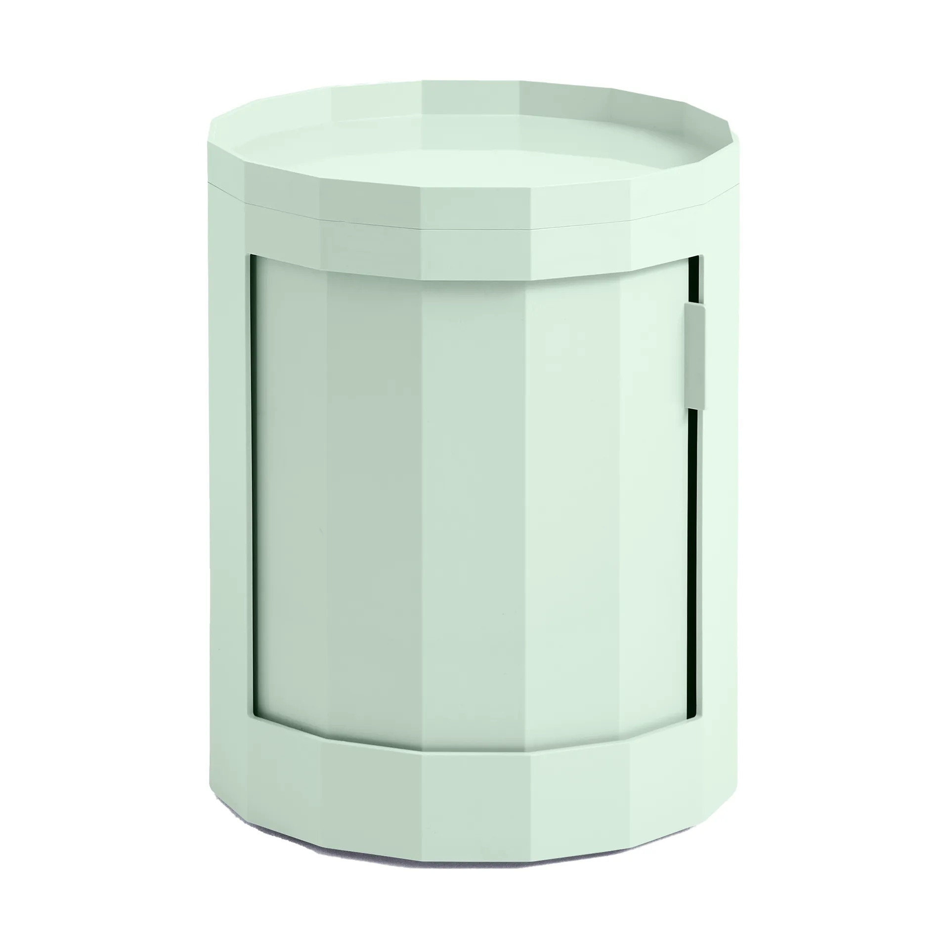 Facet Cabinet low Beistelltisch Füße/Räder 49 cm, Soft mint HAY