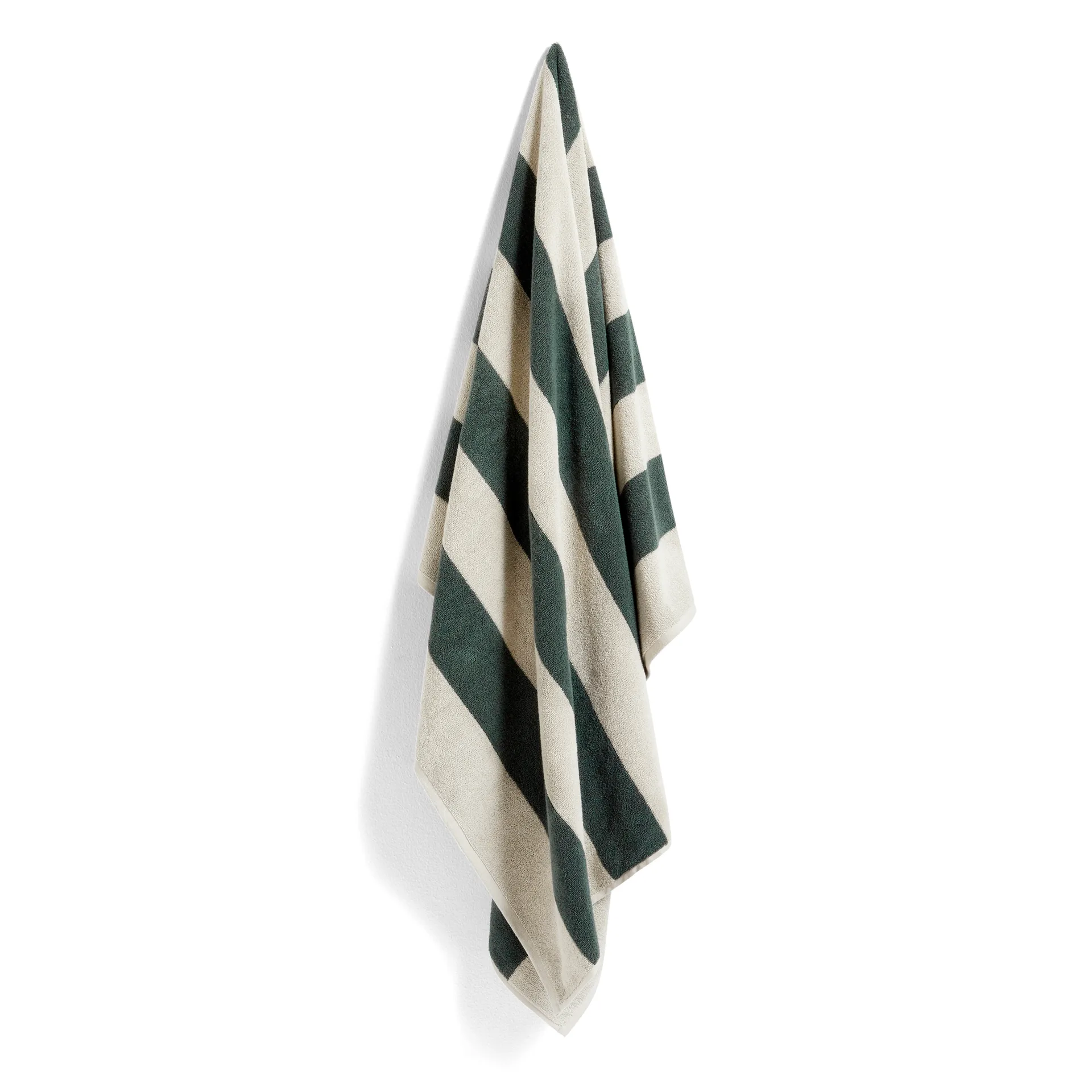Frotté Stripe Badehandtuch 100 x 150cm, Dark green HAY