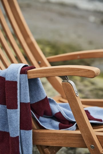 Frotté Stripe Handtuch 50 x 100cm - Bordeaux -Sky blue - HAY