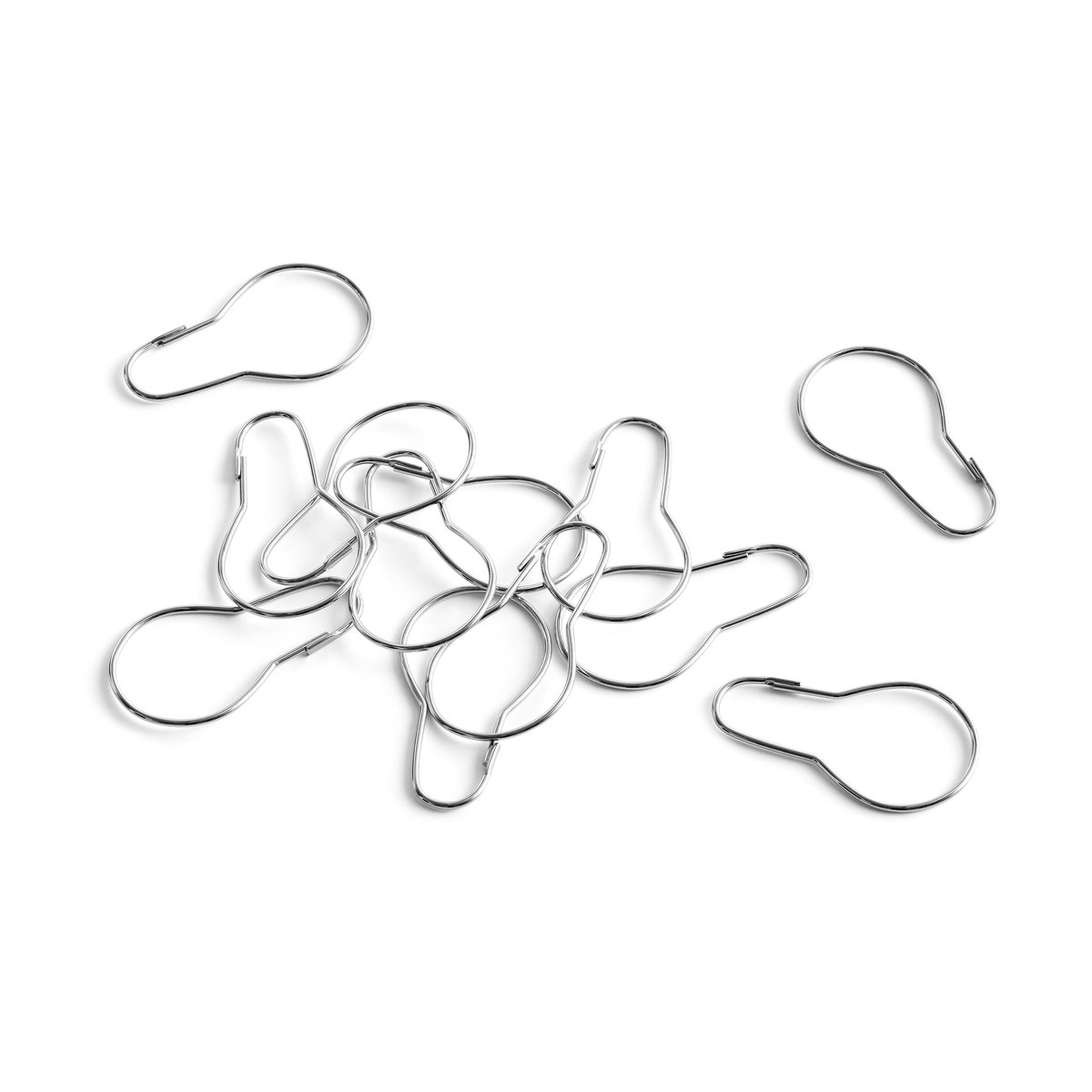 HAY Gardinenringe für Duschvorhang 12er Pack Chrome