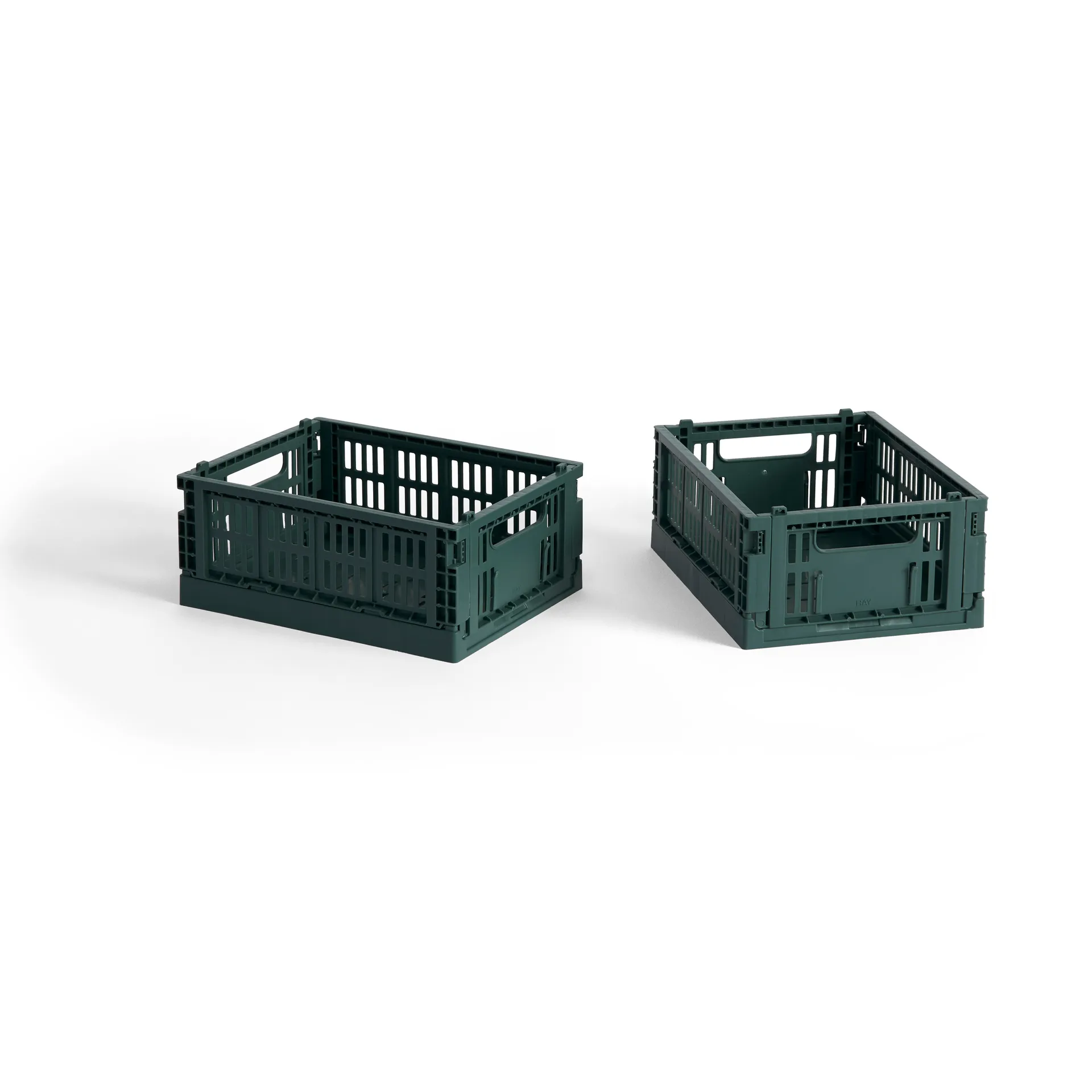 HAY Colour Crate Mini 2er-Pack 13x17 cm, Dark green HAY