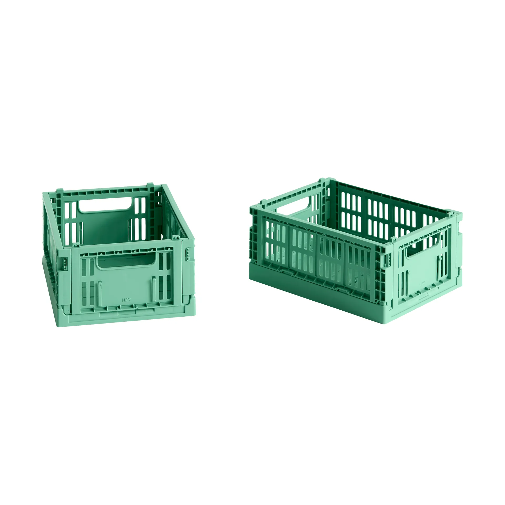HAY Colour Crate Mini 2er-Pack 13x17 cm, Dark mint HAY