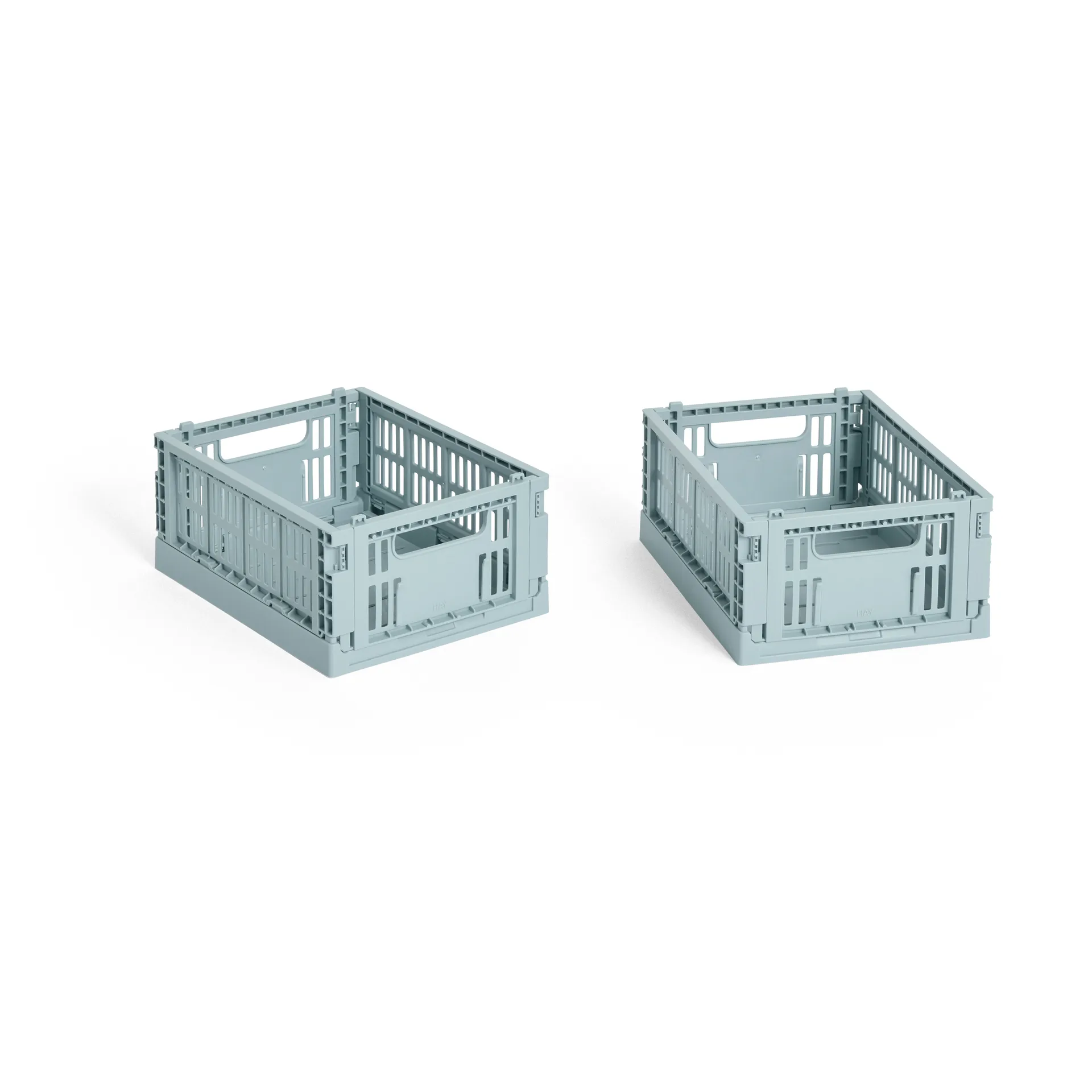 HAY Colour Crate Mini 2er-Pack 13x17 cm, Dusty blue HAY
