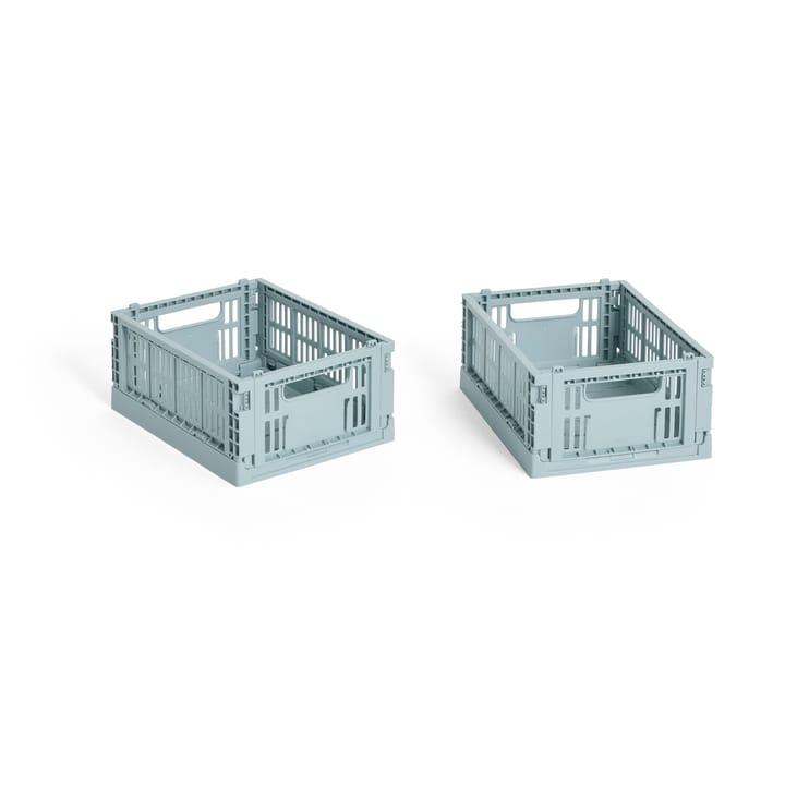 HAY Colour Crate Mini 2er-Pack 13x17 cm - Dusty blue - HAY