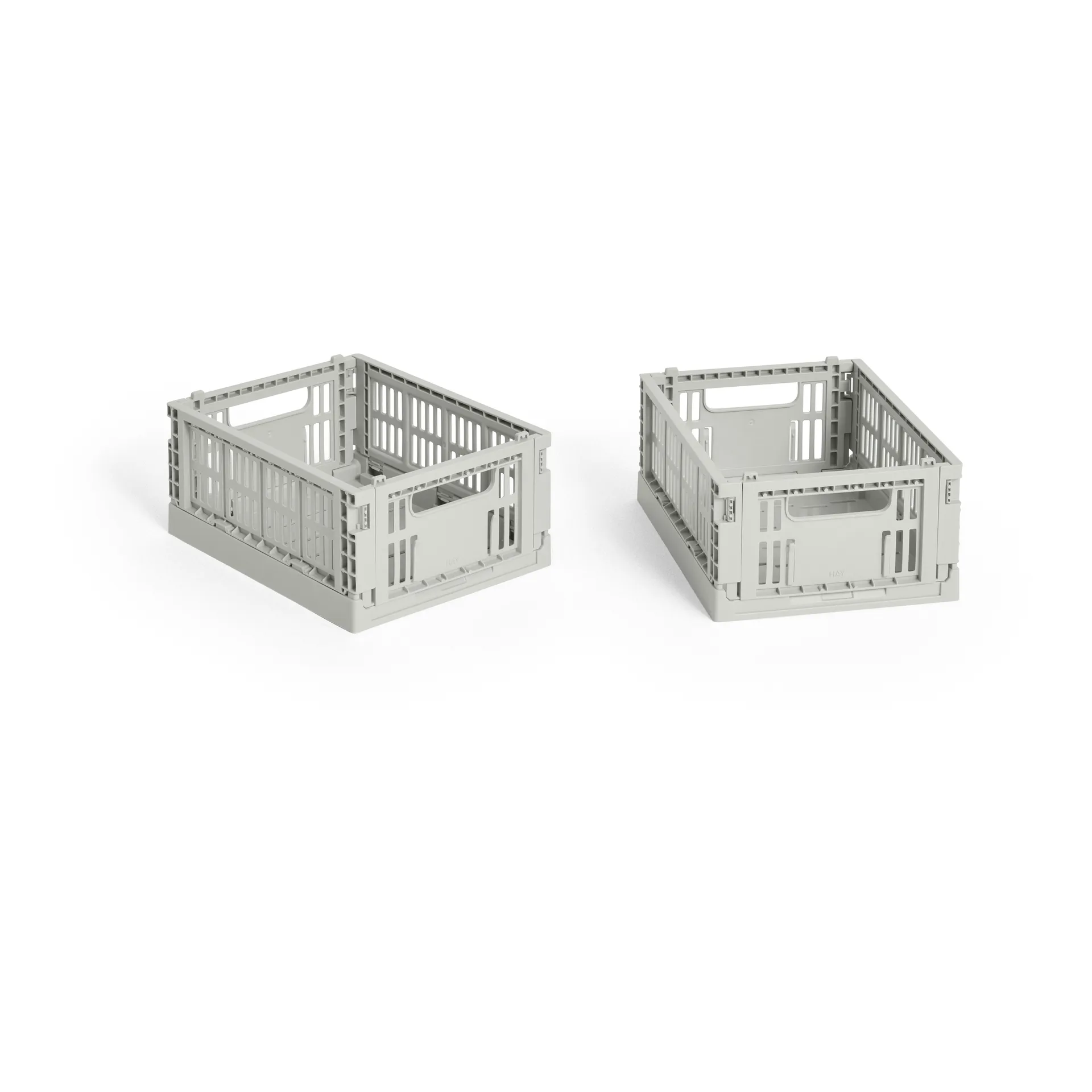 HAY Colour Crate Mini 2er-Pack 13x17 cm, Grey HAY