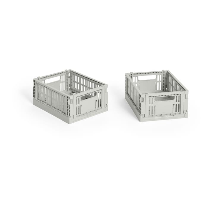 HAY Colour Crate Mini 2er-Pack 13x17 cm - Grey - HAY