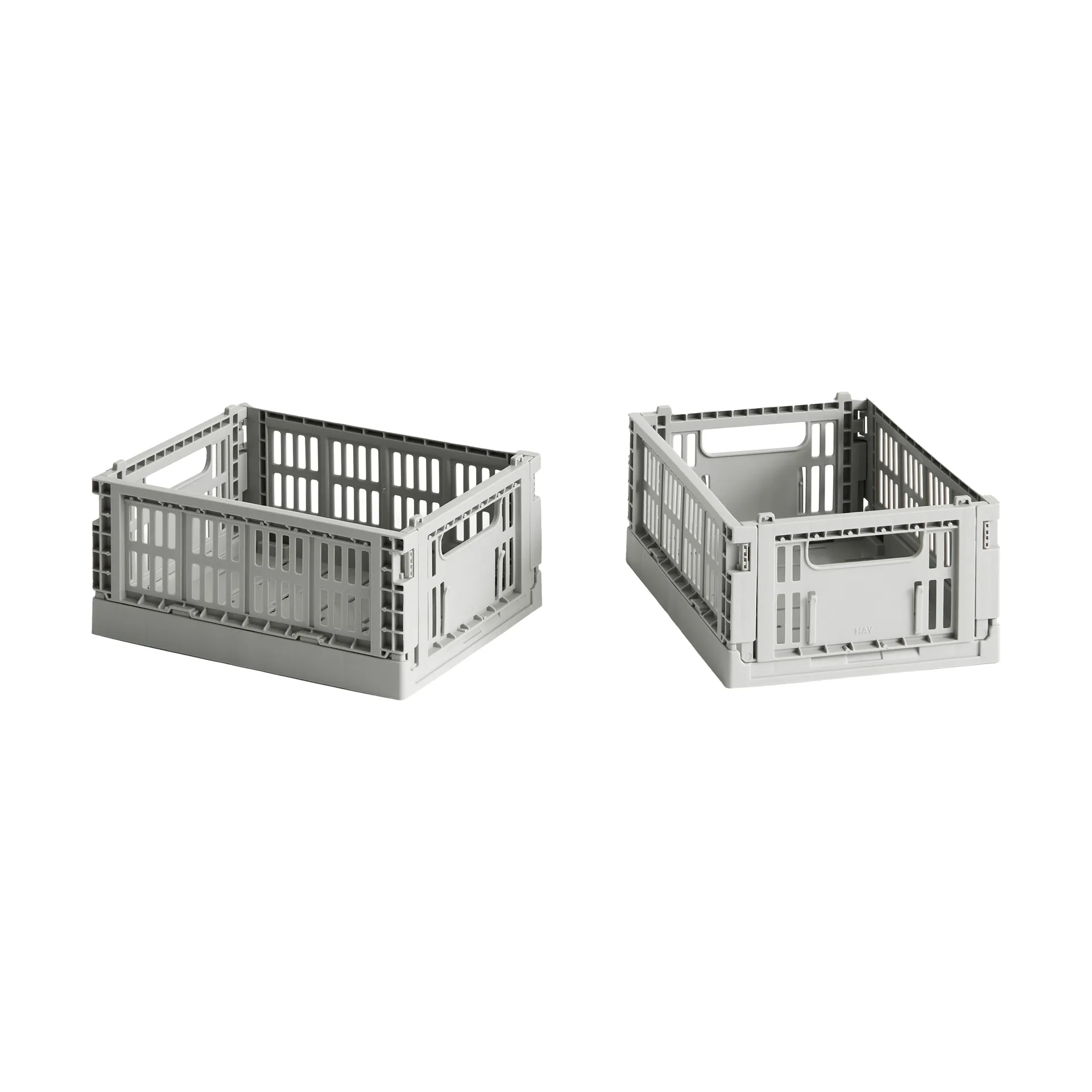 HAY Colour Crate Mini 2er-Pack 13x17 cm, Light grey HAY