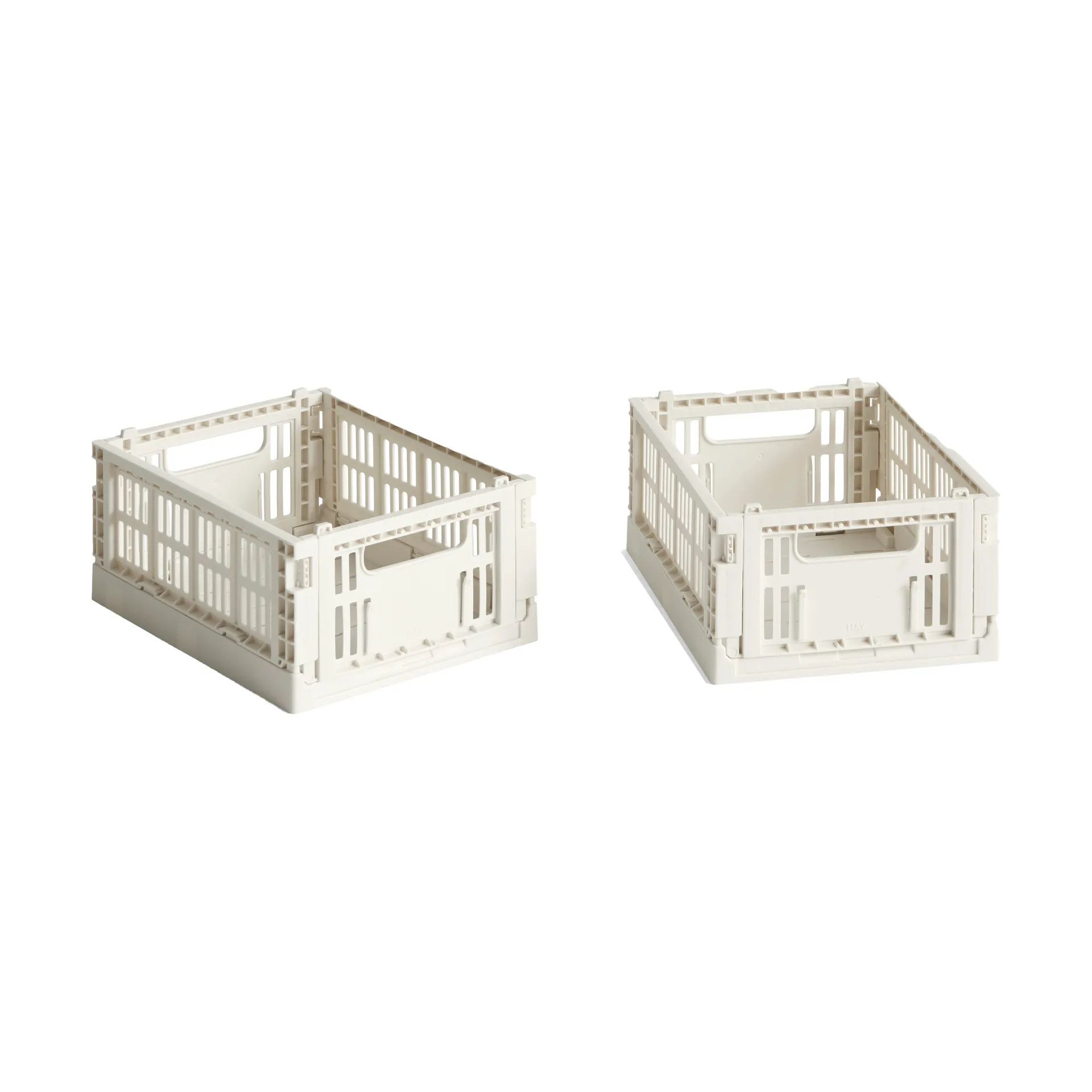 HAY Colour Crate Mini 2er-Pack 13x17 cm, Off white HAY