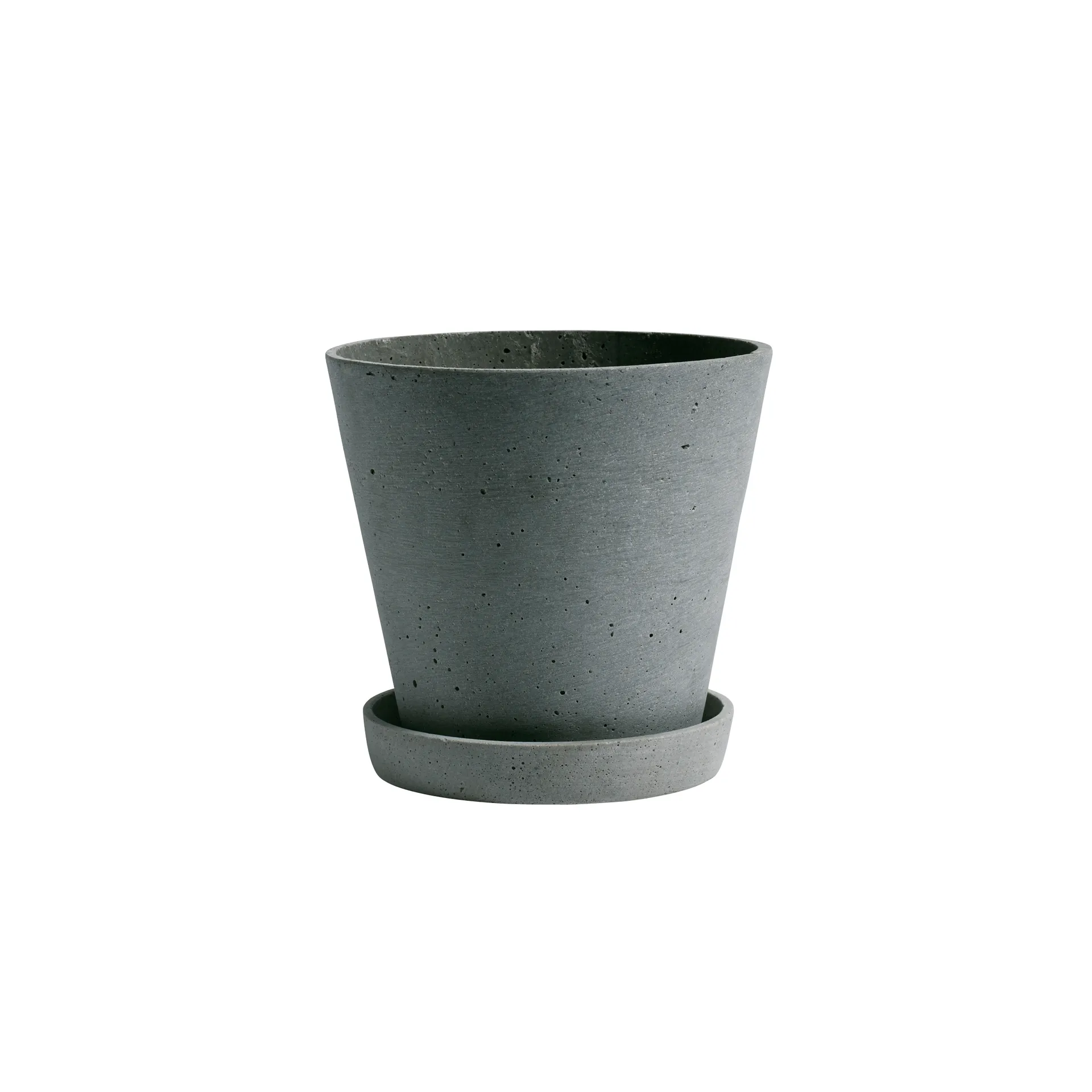 HAY Flowerpot with saucer Blumentopf L Ø17.5 cm, Grün HAY