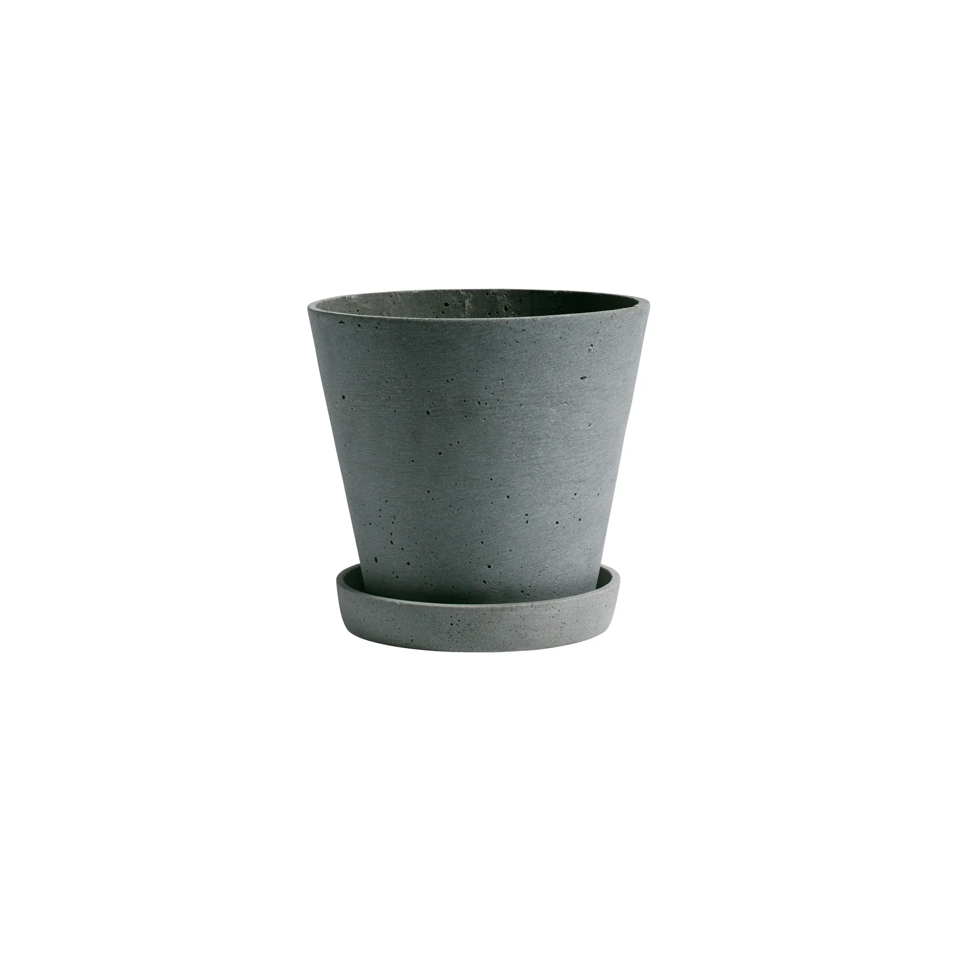 HAY Flowerpot with saucer Blumentopf M Ø14 cm, Grün HAY