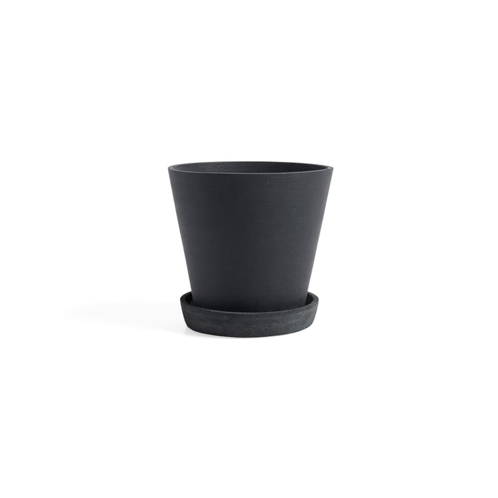 HAY Flowerpot with saucer Blumentopf S Ø11 cm, Schwarz HAY