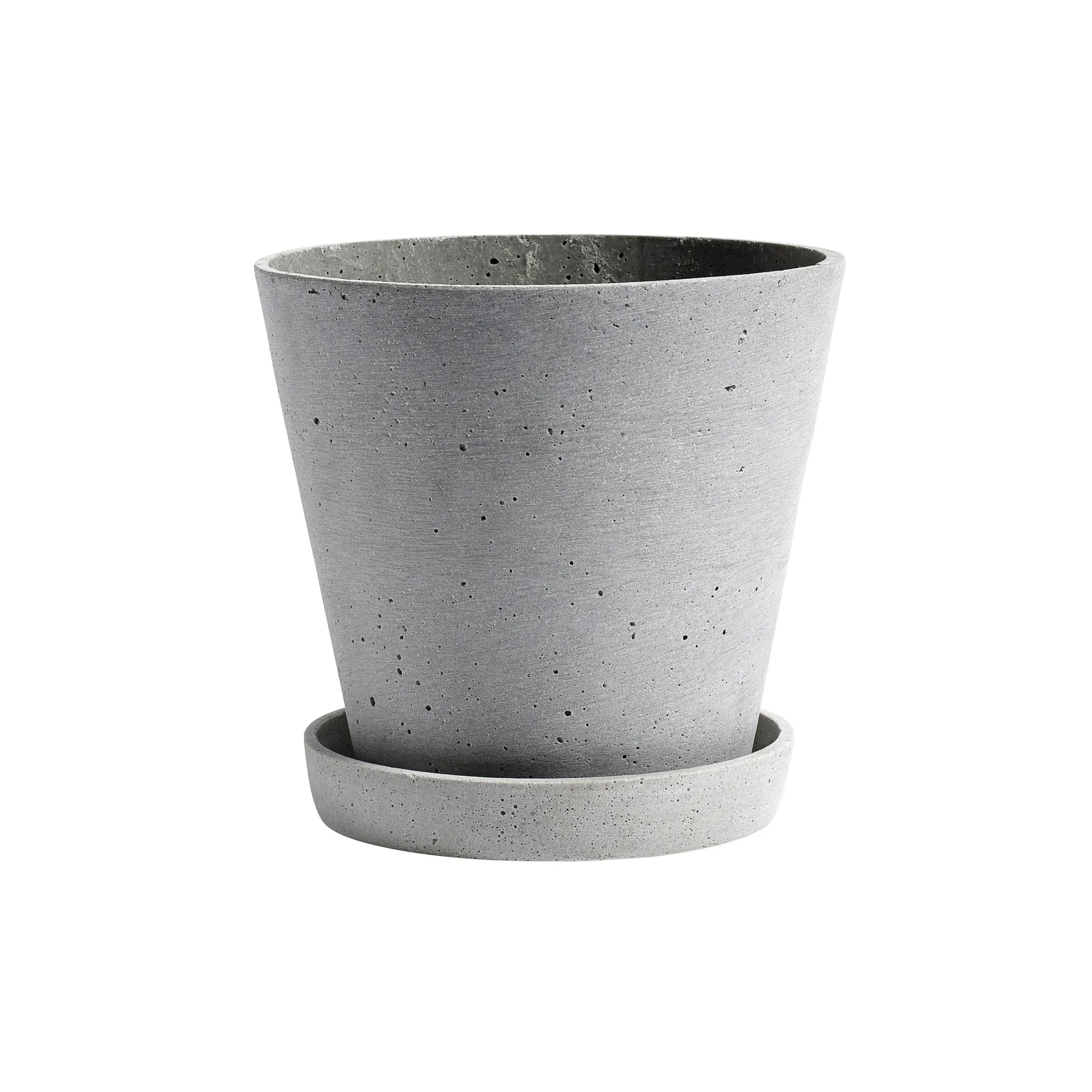 HAY Flowerpot with saucer Blumentopf XXL Ø26 cm, Grau HAY