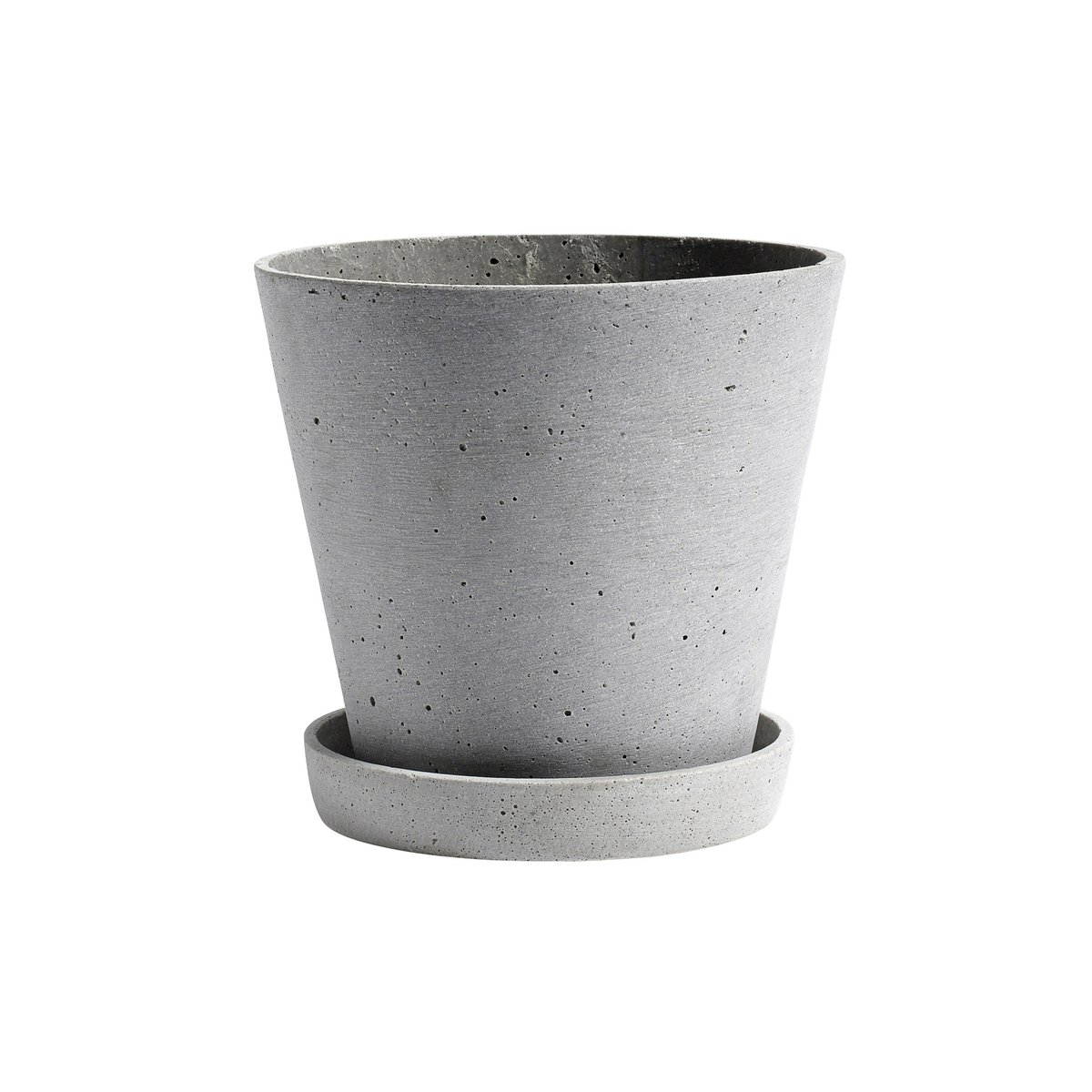 HAY Flowerpot with saucer Blumentopf XXL o26 cm Grau