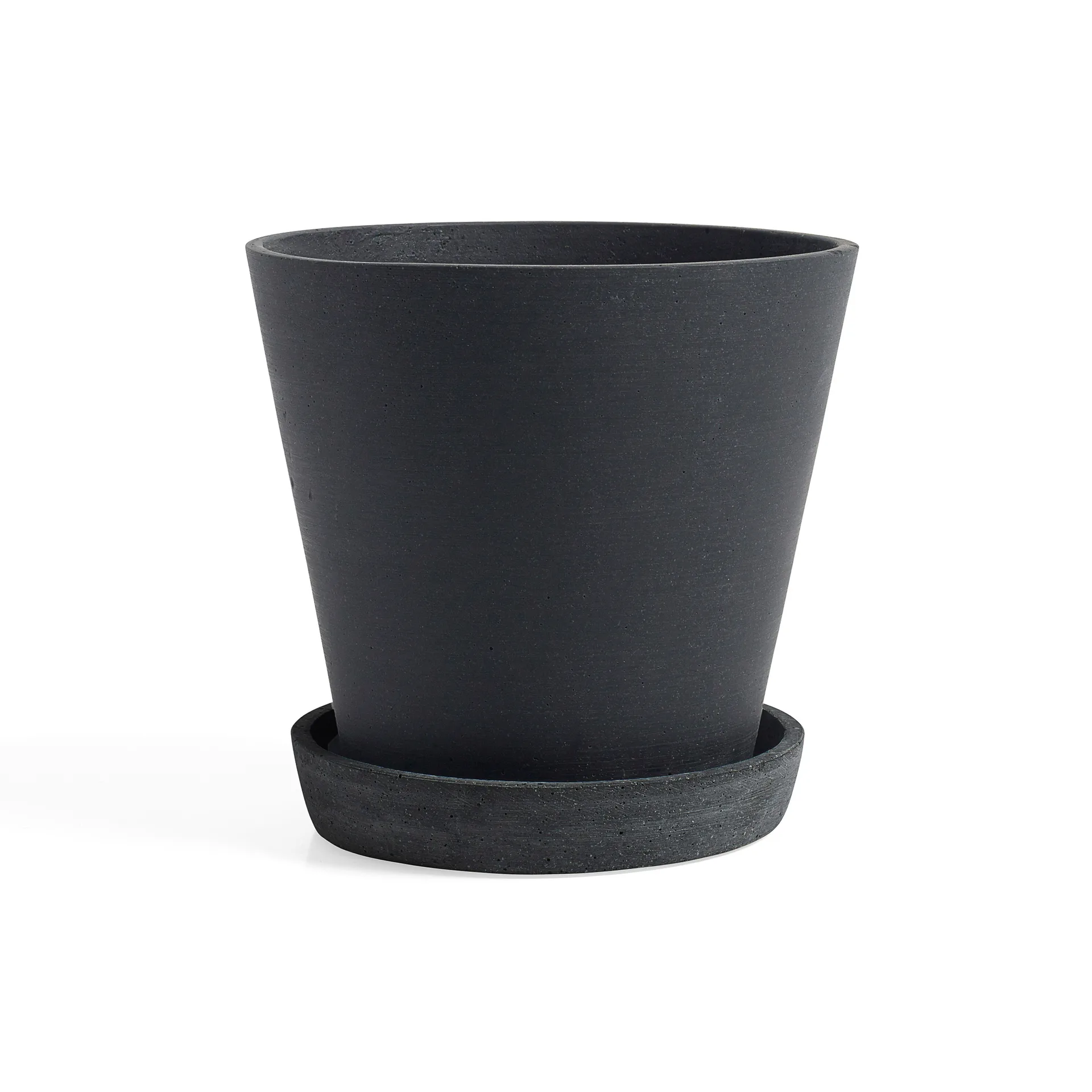 HAY Flowerpot with saucer Blumentopf XXL Ø26 cm, Schwarz HAY