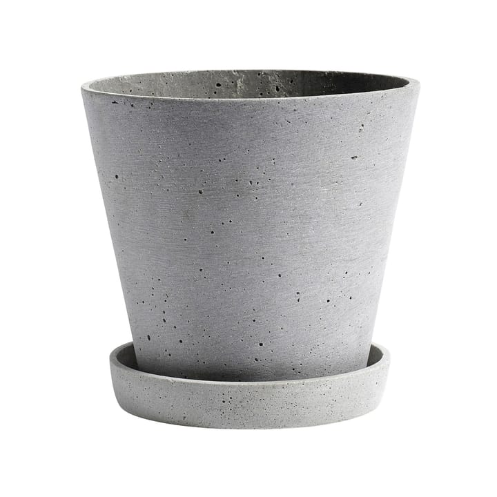 HAY Flowerpot with saucer Blumentopf XXXL Ø34 cm - Grau - HAY