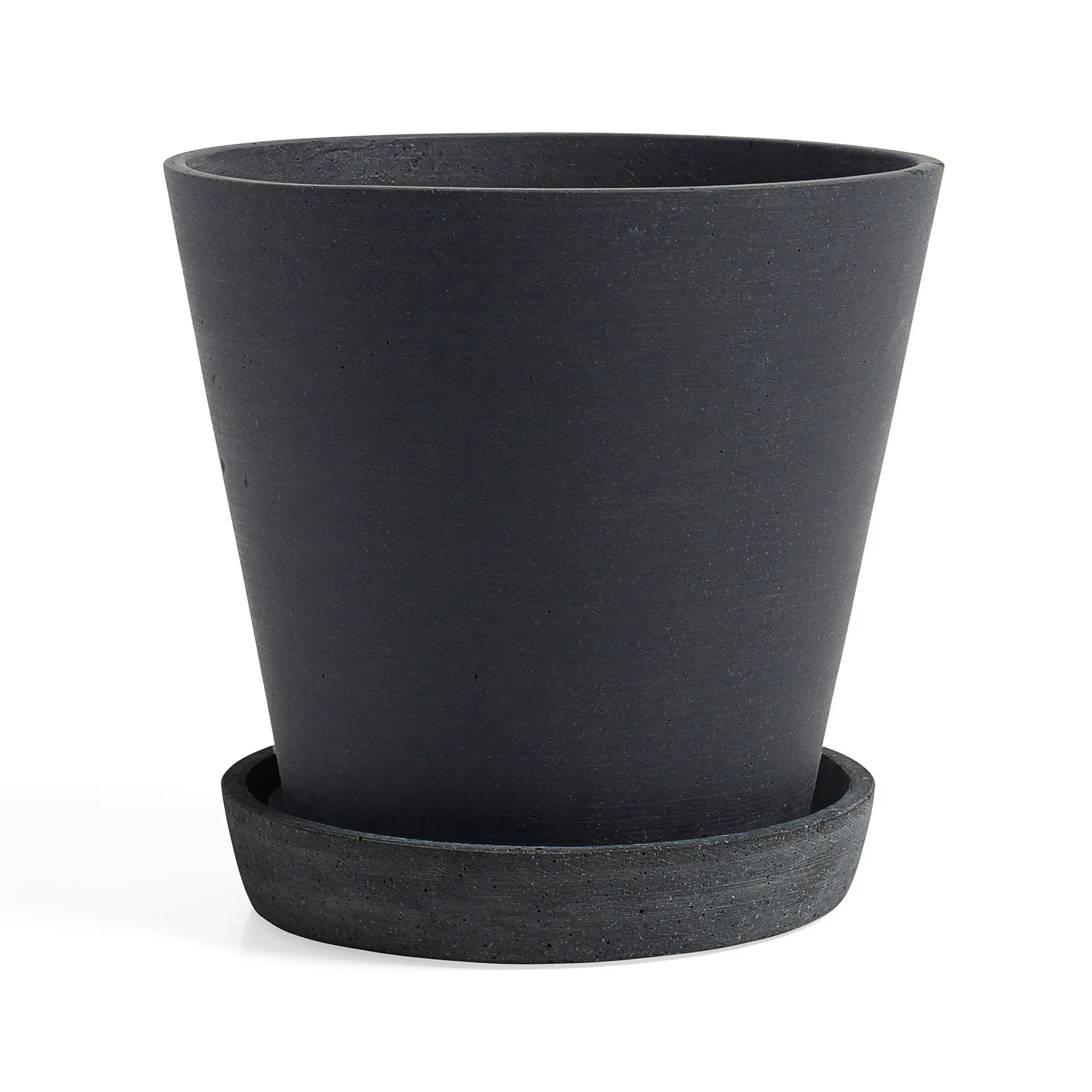HAY Flowerpot with saucer Blumentopf XXXL Ø34 cm, Schwarz HAY