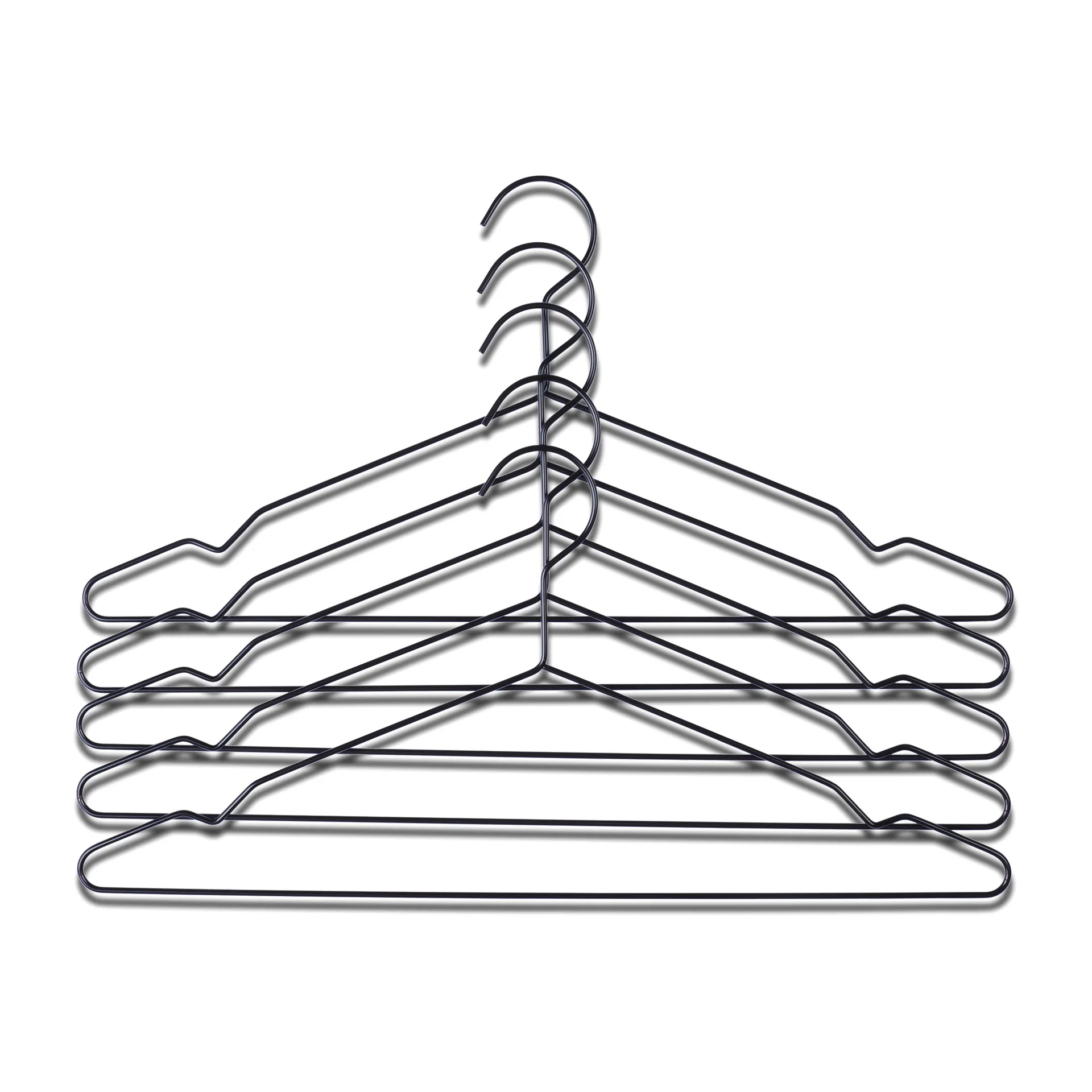 HAY Kleiderbügel 5er-Pack, Schwarz HAY
